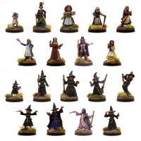 The Village of the Witches  (Set of 9 Witches and 9 Villagers)