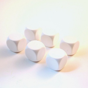 1x Blank (six-sided) Die - 16mm