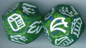 Dragon Dice - Blue/Gold Hybrid Dragons