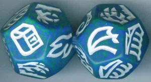 Dragon Dice - Blue/Green Hybrid Dragons