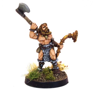 Barbarian with Axe and Horn