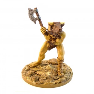 Minotaur with Raised Axe