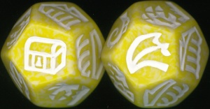 Dragon Dice - Ivory/Gold Hybrid Dragons