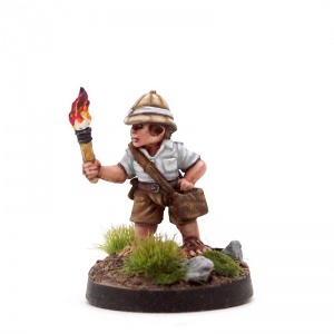 Male Halfling Explorer With Torch - Sir Monty Bunsworth