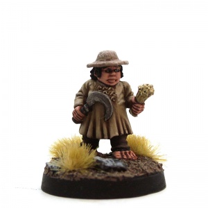 Male Halfling Farmer with Sickle - Wurzel Greengrass