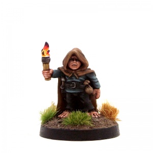 Male Halfling Adventurer with Torch - Brandon Furr