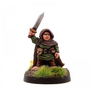 Female Halfling Adventurer with Sword - Veronica Bravefoot