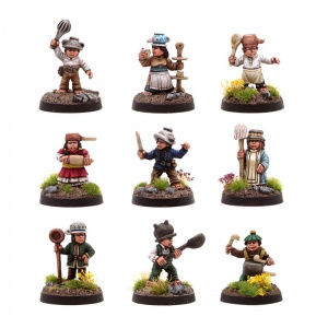 Halfling Domestic Infantry Pack 1 (9 Miniatures)