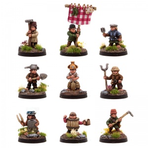 Halfling Domestic Infantry Pack 2 (9 Miniatures)