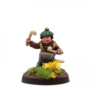 Male Halfling Drummer with Pot & Ladles - Bongo Bashins