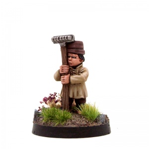 Male Halfling with Rake & Plantpot - Billbo Flowers