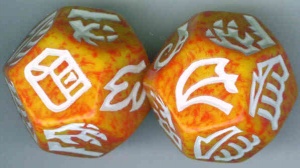 Dragon Dice - Gold/Red Hybrid Dragons