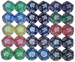 Dragon Dice - A Full Set of 30 Hybrid Dragons