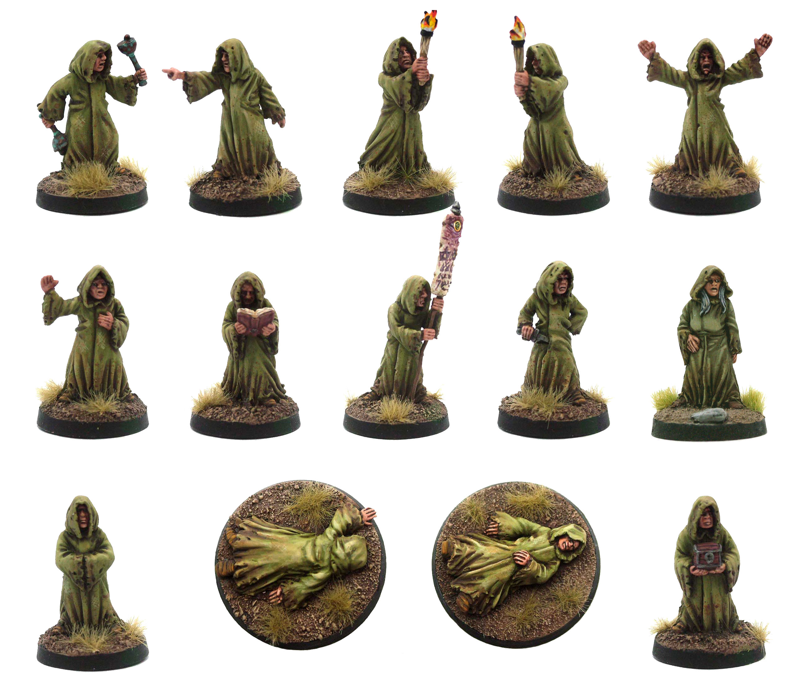 8 Cultists Heads 2 *Tabletop Art* 