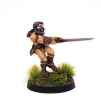 Barbarian attacking with two-handed sword