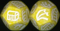 Dragon Dice - Ivory/Gold Hybrid Dragons