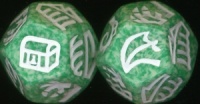 Dragon Dice - Ivory/Green Hybrid Dragons