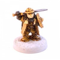 Dwarven Winter Explorer with Sword and Shield